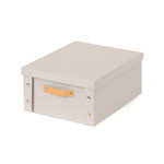 Imagen de CAJA Organizadora c/Asas y Tapa Tela Crema 26.5x31.5x14.5cm h