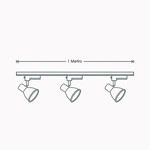 Imagen de Set RETRO Riel + 3 Spot Negro para GU10