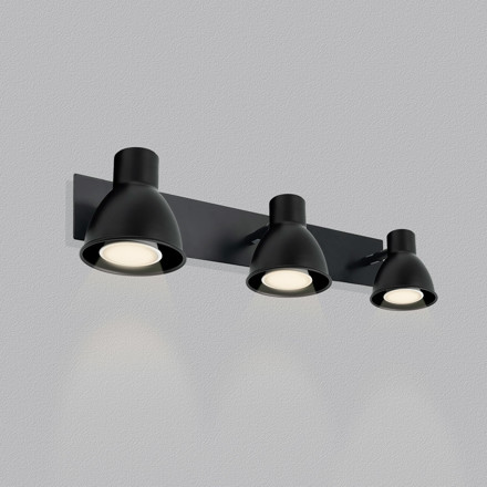 Imagen de Spot RETRO Negro 3 Luces GU10