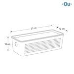 Imagen de Organizador Flow c/Tapa Beige 27/12/10cm Ou