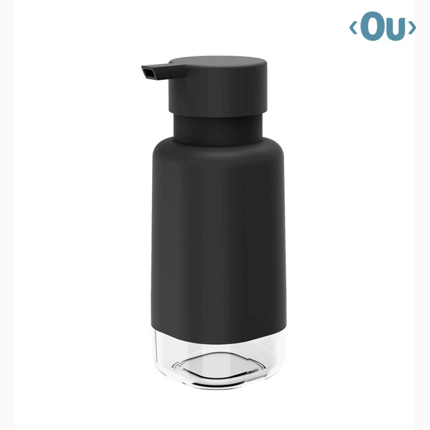 Imagen de DISPENSADOR Premium 500ml <OU>Negro Trium 7,5x7,5x19cm