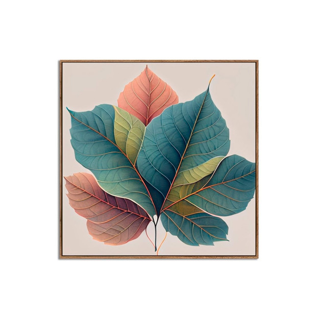 Imagen de CUADRO Canvas 40x40cm Marco HOJA POPLAR 1