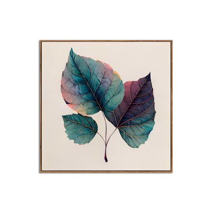 Imagen de CUADRO Canvas 40x40cm Marco HOJA POPLAR 2