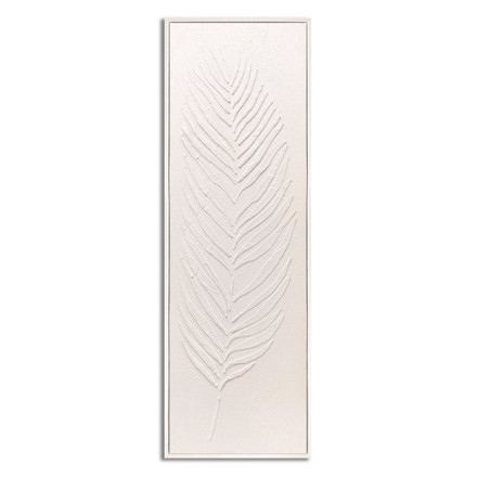 Imagen de CUADRO 90x30cm Marco HOJA BLANCO Y NEGRO 1