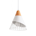 Imagen de Colgante 1 Luz E27 Miller Blanco Ø25x29cm H