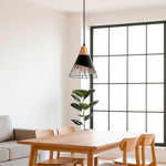 Imagen de Colgante 1 Luz E27 Miller Negro Ø25x29cm H