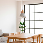 Imagen de Colgante 1 Luz E27 Miller Gris Ø25x29cm