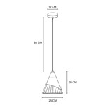 Imagen de Colgante 1 Luz E27 Miller Gris Ø25x29cm