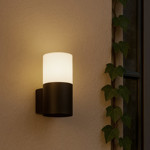 Imagen de APLIQUE de Exterior E27 Policarbonato y Aluminio Negro