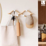 Imagen de PERCHERO de Pared 6 Ganchos Curvo Blanco y Mad Natural 51cm