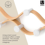 Imagen de PERCHERO de Pared 6 Ganchos Curvo Blanco y Mad Natural 51cm