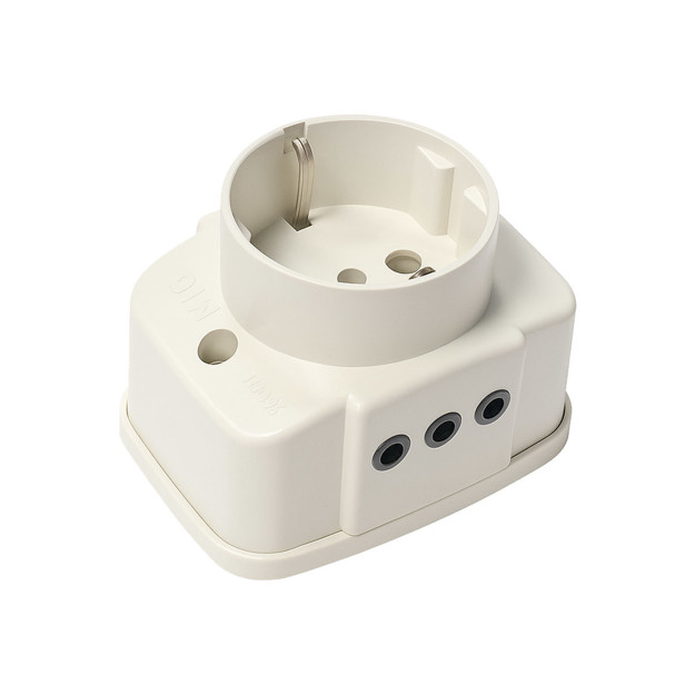 Imagen de TOMA Ext. Schucko + 2 Modular Blanco