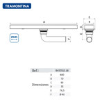 Imagen de REJILLA de Acero Ciega p/piso Tramontina 60cm