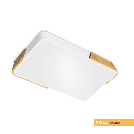 Imagen de PANEL LED 56W Calido Blanco-Madera 65x43cm