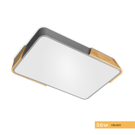 Imagen de PANEL LED 56W Calido Gris-Madera 65x43cm