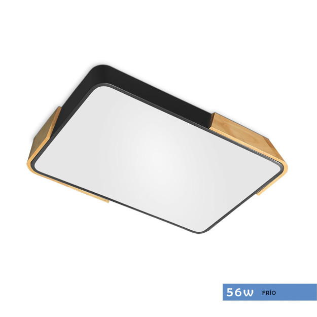 Imagen de PANEL Led 56W Frio Negro-Madera 65x43cm