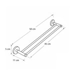 Imagen de TOALLERO Doble Paris 45cm X 11cm prof.