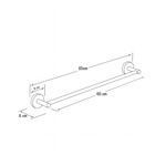 Imagen de TOALLERO 60cm Cromo Simple Paris 60x6cm prof.