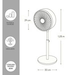 Imagen de VENTILADOR de Pie Turbina Negro 105cm H