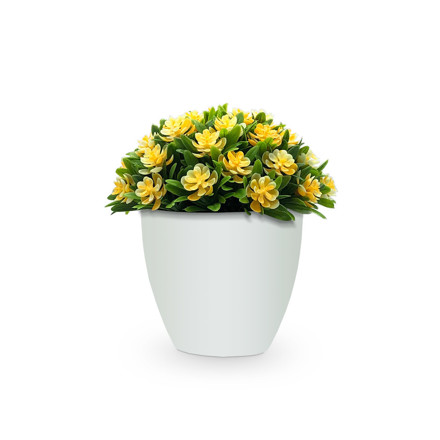 Imagen de MACETA Oval con Flores Amarillas D2