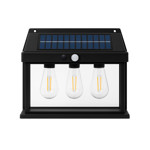 Imagen de FAROL 3 Luc Pared Solar c/Sensor Negro 24*17*6cm