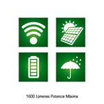 Imagen de FAROL 3 Luc Pared Solar c/Sensor Negro 24*17*6cm