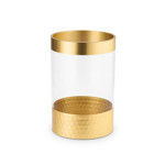 Imagen de FLORERO Vidrio Recto c/Dorado Ø12.5x19.5cm h