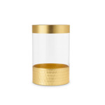 Imagen de FLORERO Vidrio Recto c/Dorado Ø12.5x19.5cm h