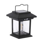 Imagen de FAROL Solar c/Sensor c/Pincho Negro 12x12x14cm H
