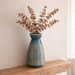 Imagen de FLORERO Ceramica Circle Azul Ø15x30cm H