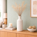 Imagen de FLORERO Ceramica Etnico Blanco Ø11x31.5cm