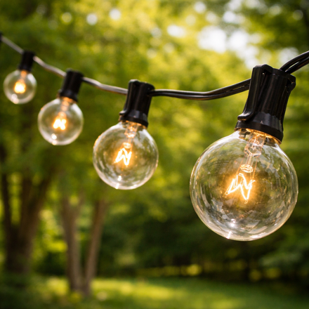 Imagen de Guia de 25 Luces 7 watts Cable Negro