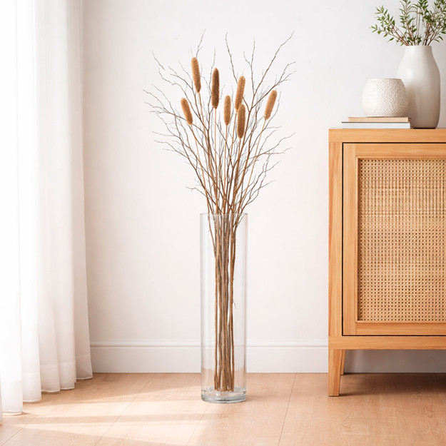 Imagen de FLORERO Vidrio Recto Ø15x50cm h