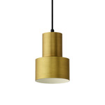 Imagen de Colgante Foco Oro Mate 1 E27 Ø12.5x20cm