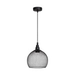 Imagen de Colgante 1 Luz E27 Esfera Calada Negra Ø18x16cm