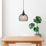 Imagen de Colgante 1 Luz E27 Esfera Calada Negra Ø18x16cm