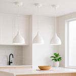 Imagen de Colgante 1 Luz E27 Copa Blanca 16.5x18cm H