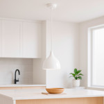 Imagen de Colgante 1 Luz E27 Copa Blanca 16.5x18cm H