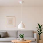 Imagen de Colgante 1 Luz E27 Copa Blanca 16.5x18cm H