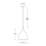 Imagen de Colgante 1 Luz E27 Copa Blanca 16.5x18cm H