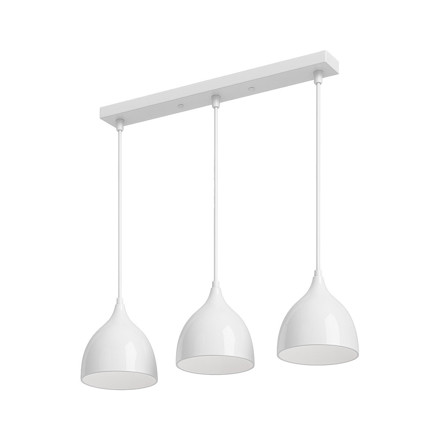 Imagen de Colgante 3 Luces E27 Copa  Blanca Ø16.5cm