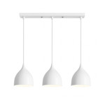 Imagen de Colgante 3 Luces E27 Copa  Blanca Ø16.5cm