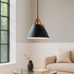 Imagen de Colgante 1 Luz E27 Lars Negro Ø27x28cm H