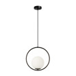 Imagen de Colgante 1 Luz E27 Lyra Negro Ø30cm