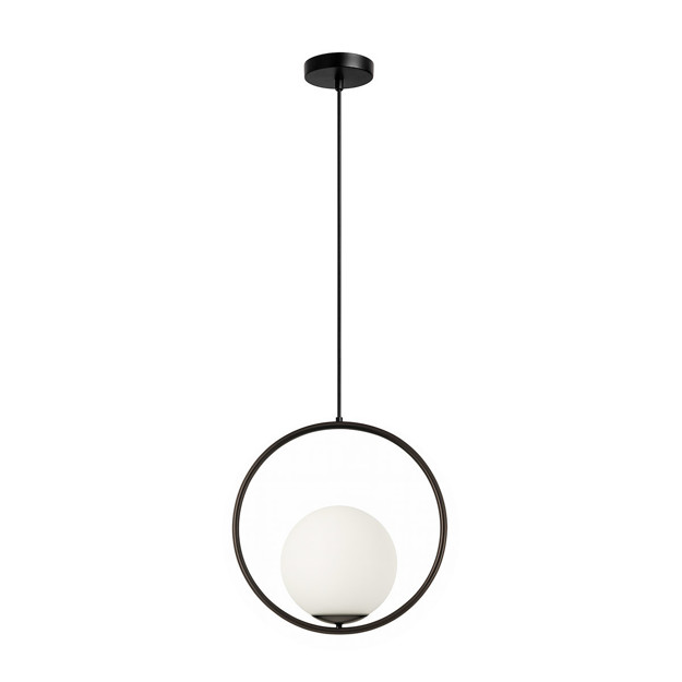 Imagen de Colgante 1 Luz E27 Lyra Negro Ø30cm