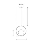 Imagen de Colgante 1 Luz E27 Lyra Negro Ø30cm