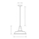 Imagen de Colgante 1 Luz Campana Vintage Negro