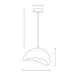 Imagen de Colgante 1 Luz Nuba Blanco