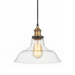 Imagen de Colgante 1 Luz E27 Vidrio Clásico Transparente Ø28cm