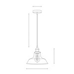Imagen de Colgante 1 Luz Vidrio Clásico Transparente